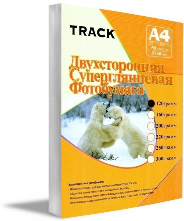 Track GL120GR2ST бумага, A4, 50 шт, глянцевое покрытие купить,2490