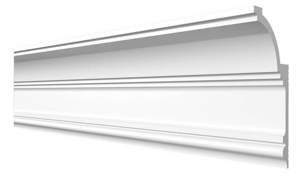 Плинтус потолочный Decor-Dizayn DD517 120х60х2000/10 белый купить,NaN