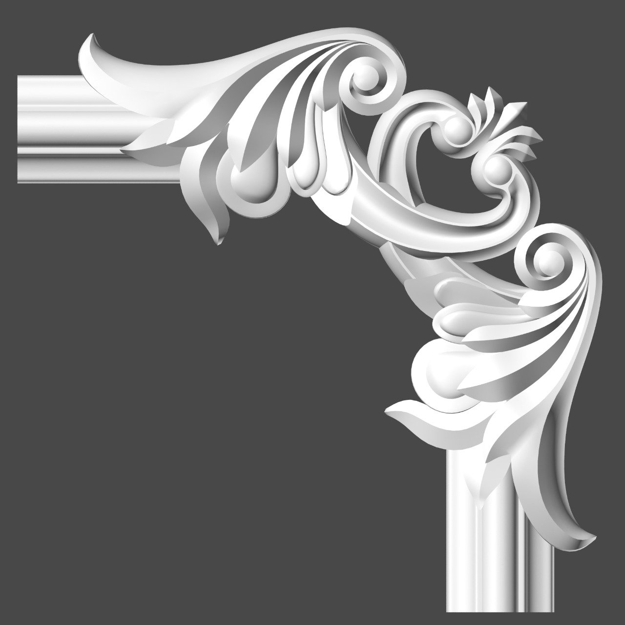 Угловая вставка для молдинга Decor-Dizayn DD002 157х157х19 мм купить,NaN