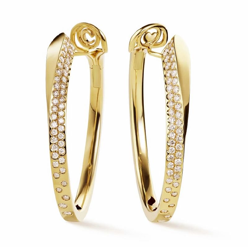 Серьги Crivelli 000-4379NS-Y 17.1гр 1.04крт