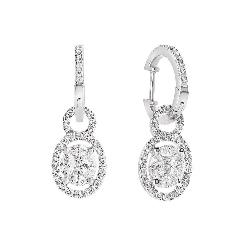 Серьги Crivelli 262-VE9569-W 5.3гр 1.65крт купить,NaN