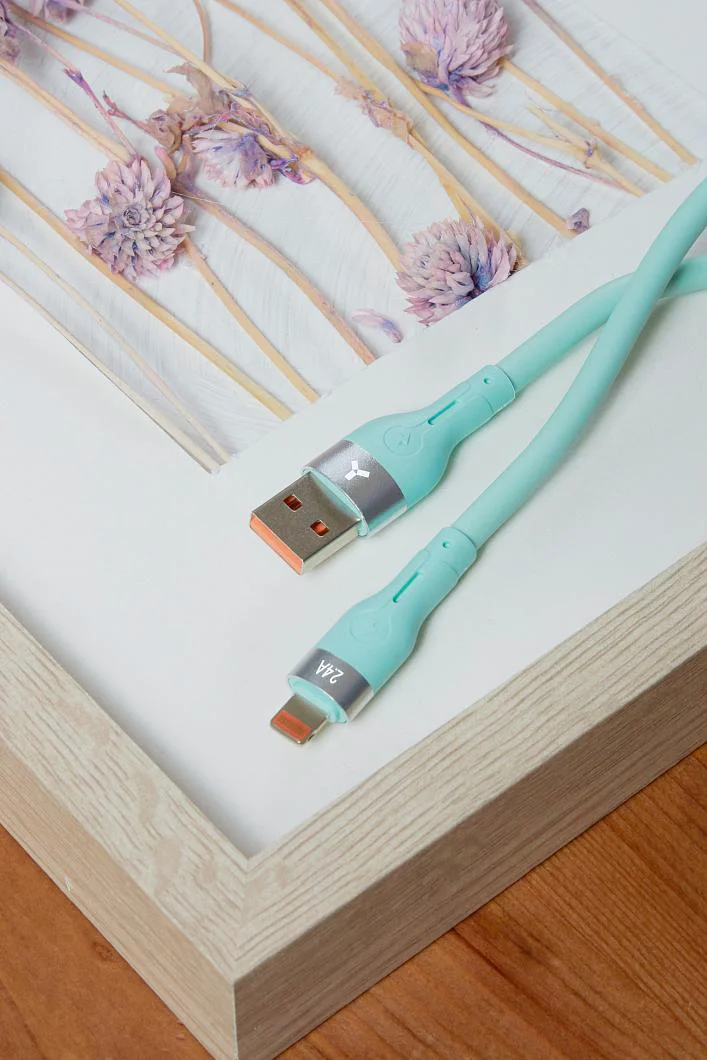 Кабель Accesstyle AL24-S100 USB - Lightning Light Green  купить,0