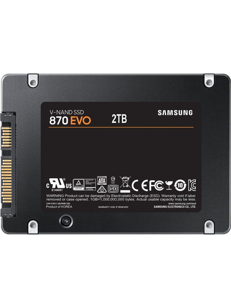 SSD накопитель Samsung  870 EVO MZ-77E2T0BW 2Tb  купить,0
