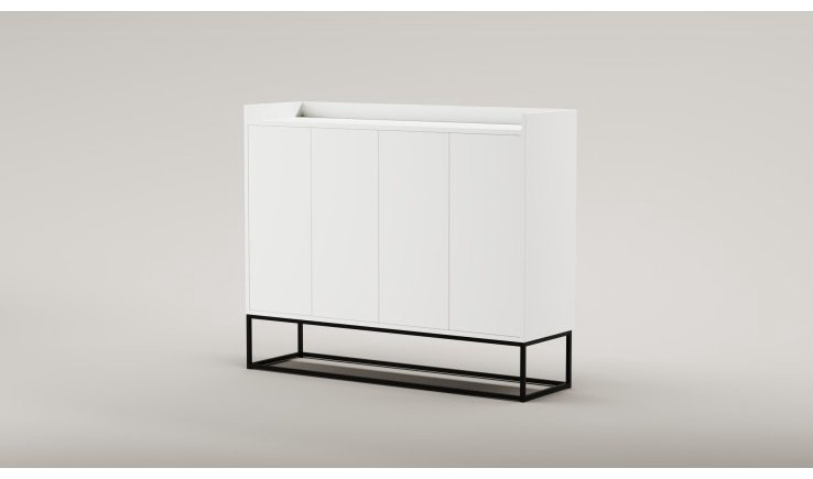 Комод KABINKA.KZ Фьюжн, 97.20x35.40x118.4 см, черный, белый купить,NaN