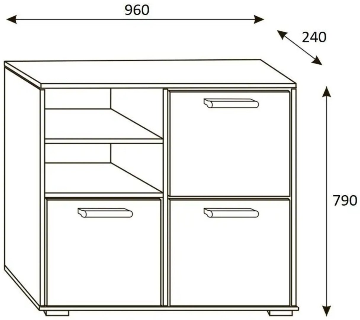 Обувница 96x24x79 см, ЛДСП купить,NaN