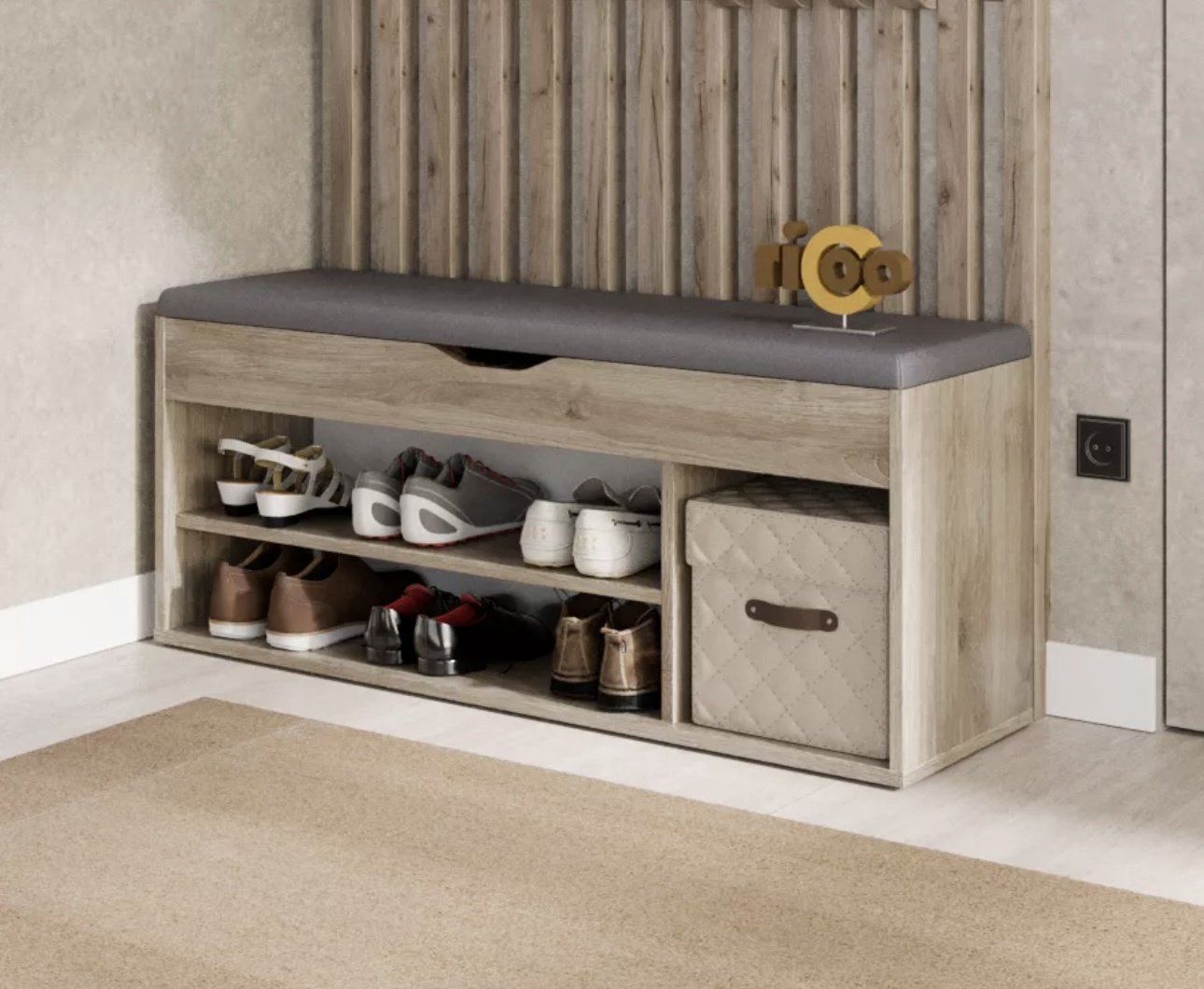Тумба для обуви Ricoo 104x30x48 см, ЛДСП купить,NaN