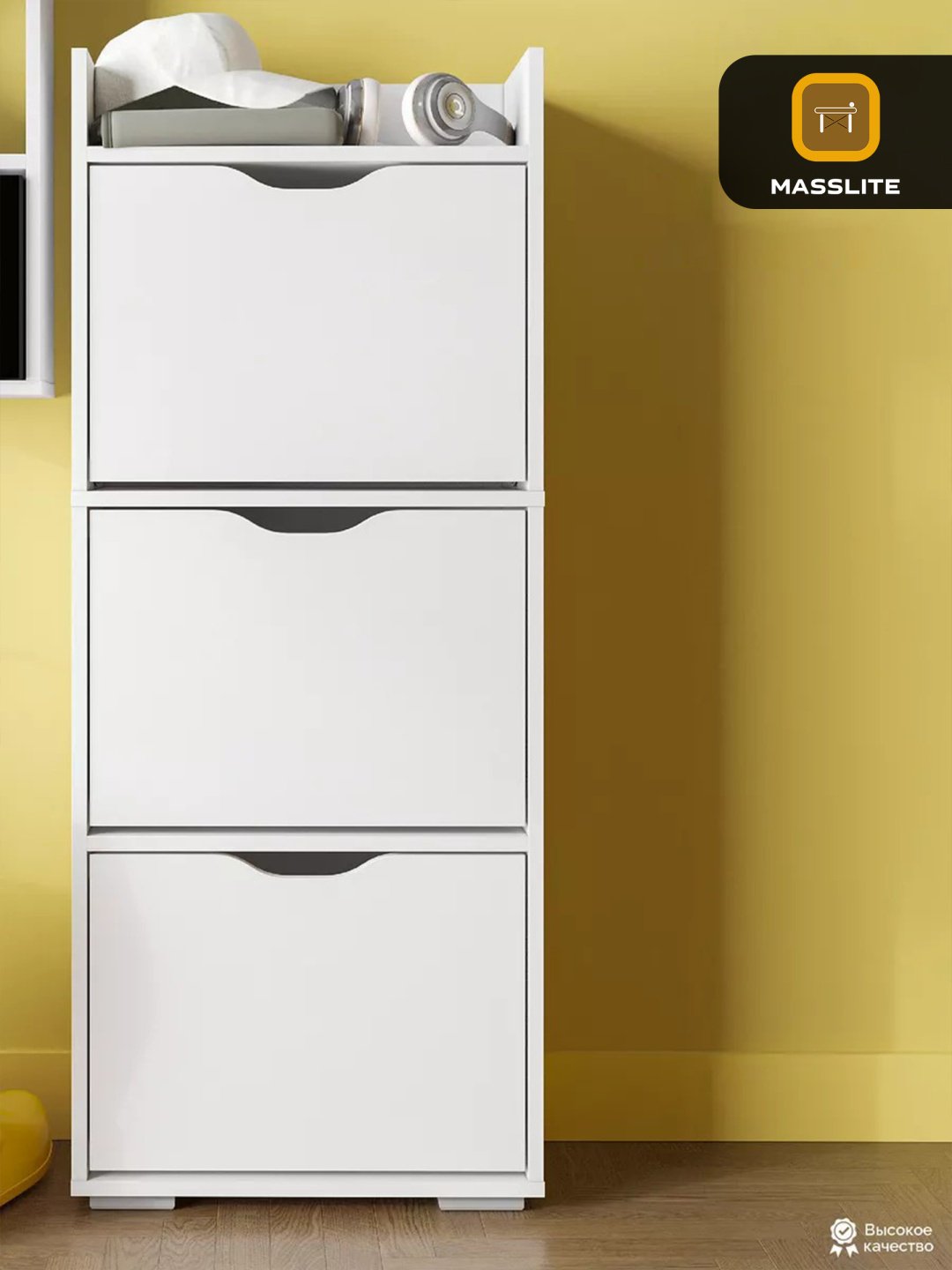Обувница MassLite 50x25x123 см, ЛДСП купить,NaN