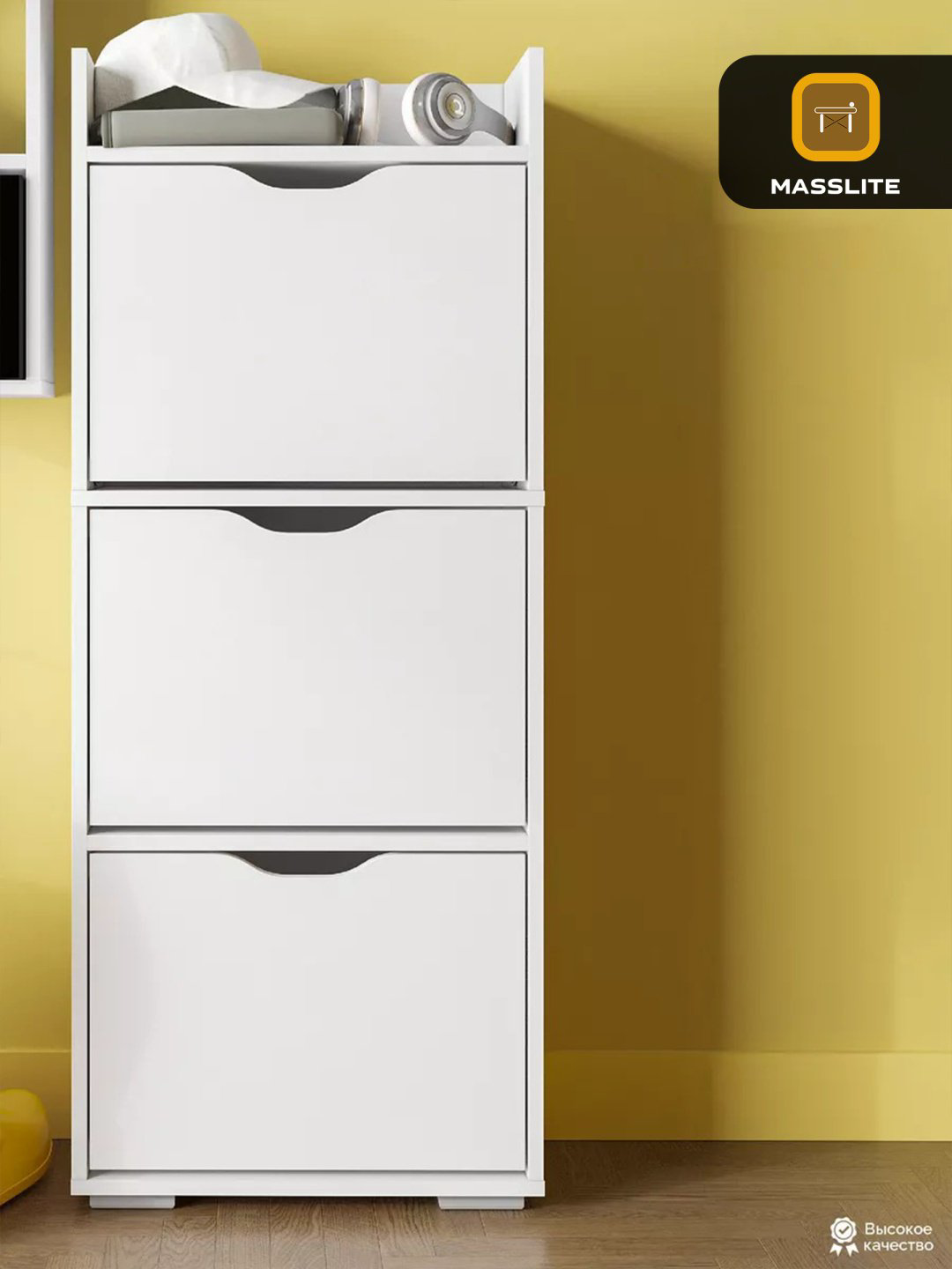 Обувница MassLite 50x25x123 см, ЛДСП купить,NaN