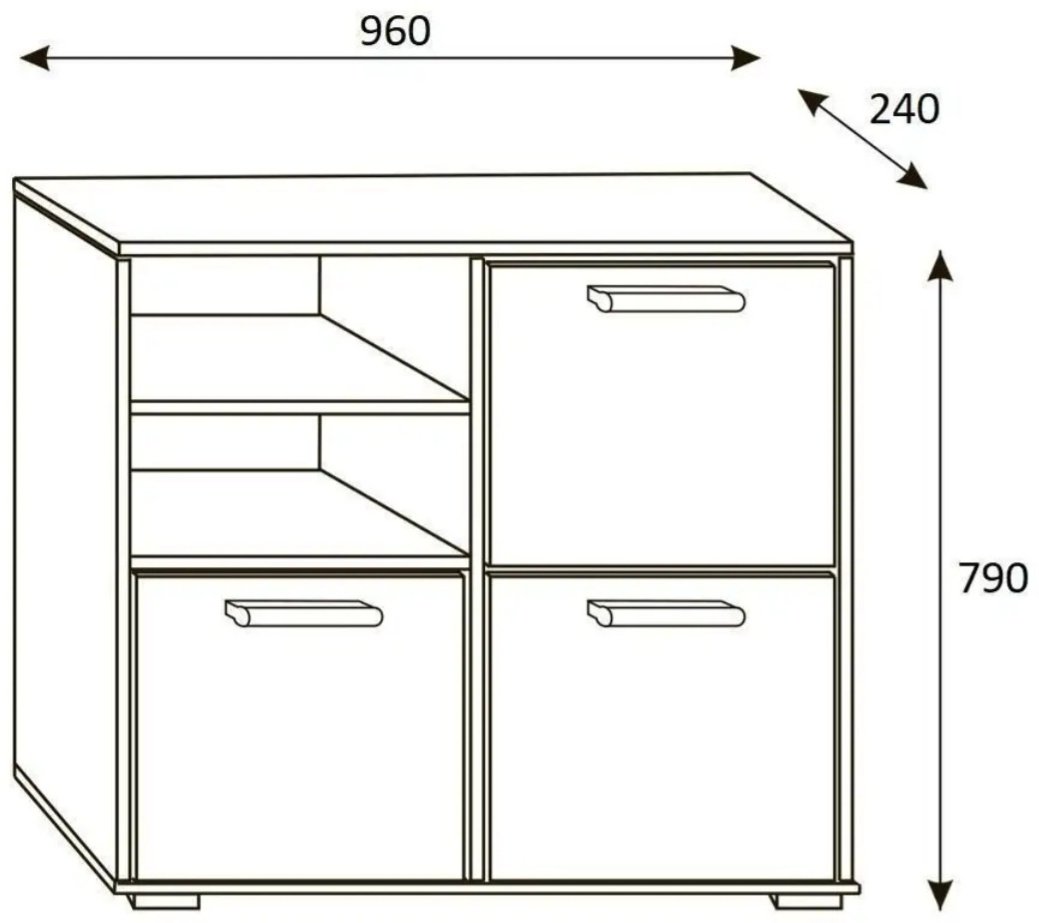 Обувница MassLite 96x24x79 см, ЛДСП купить,NaN