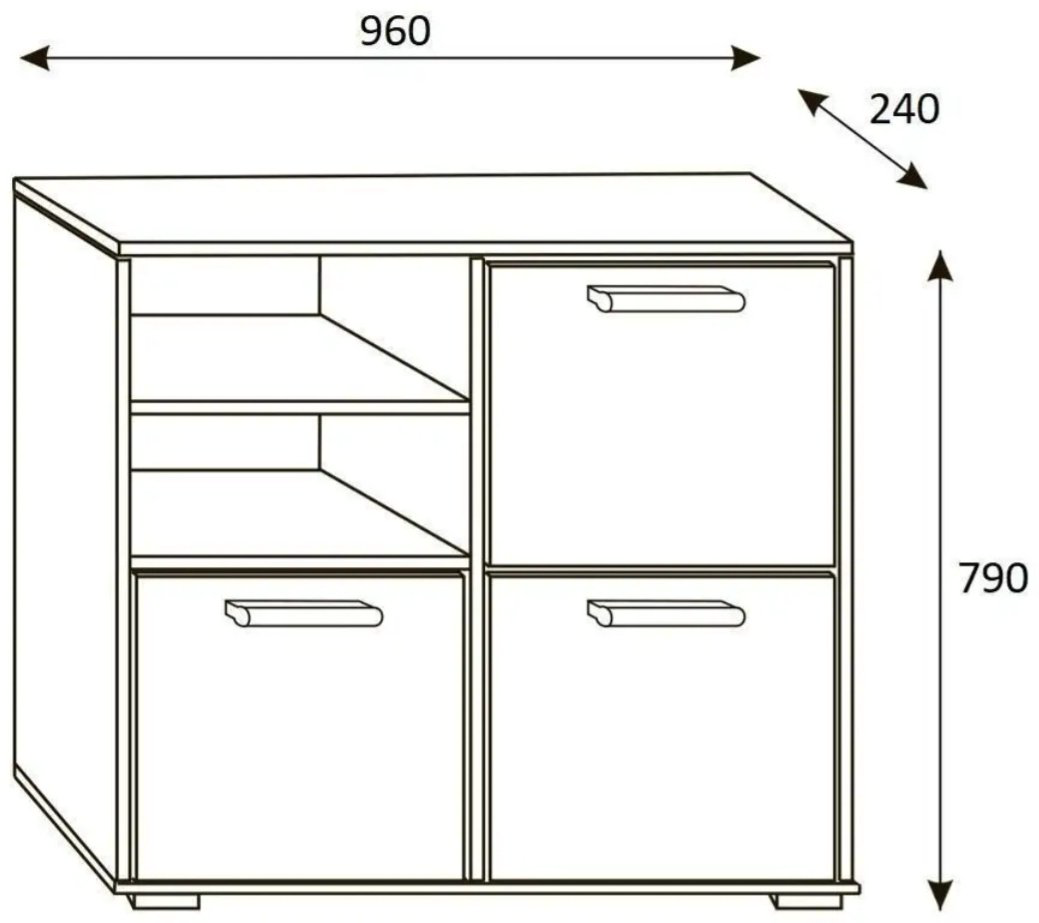 Обувница MassLite 96x24x79 см, ЛДСП купить,NaN