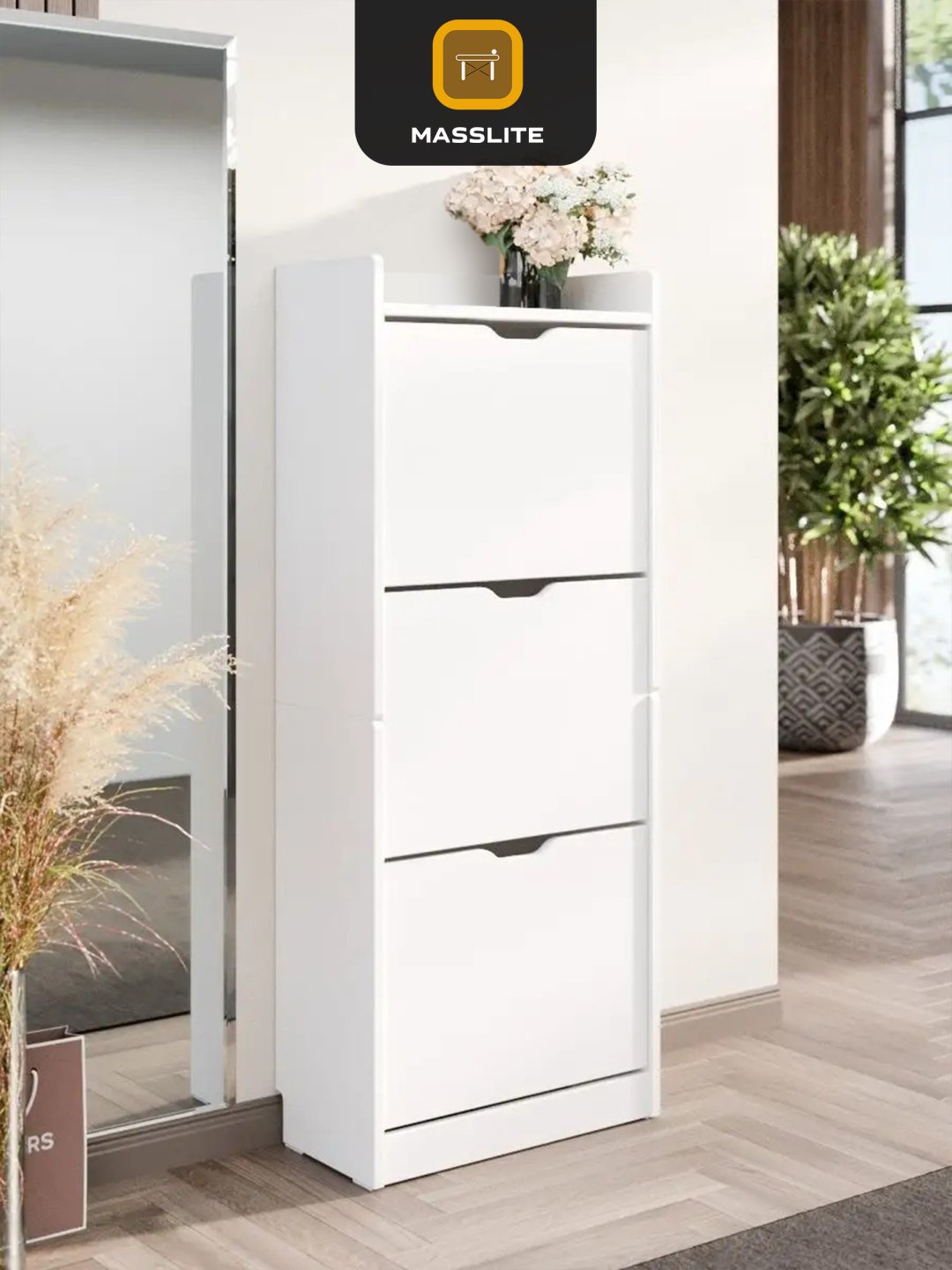 Обувница MassLite 50x25x123 см, ЛДСП купить,NaN