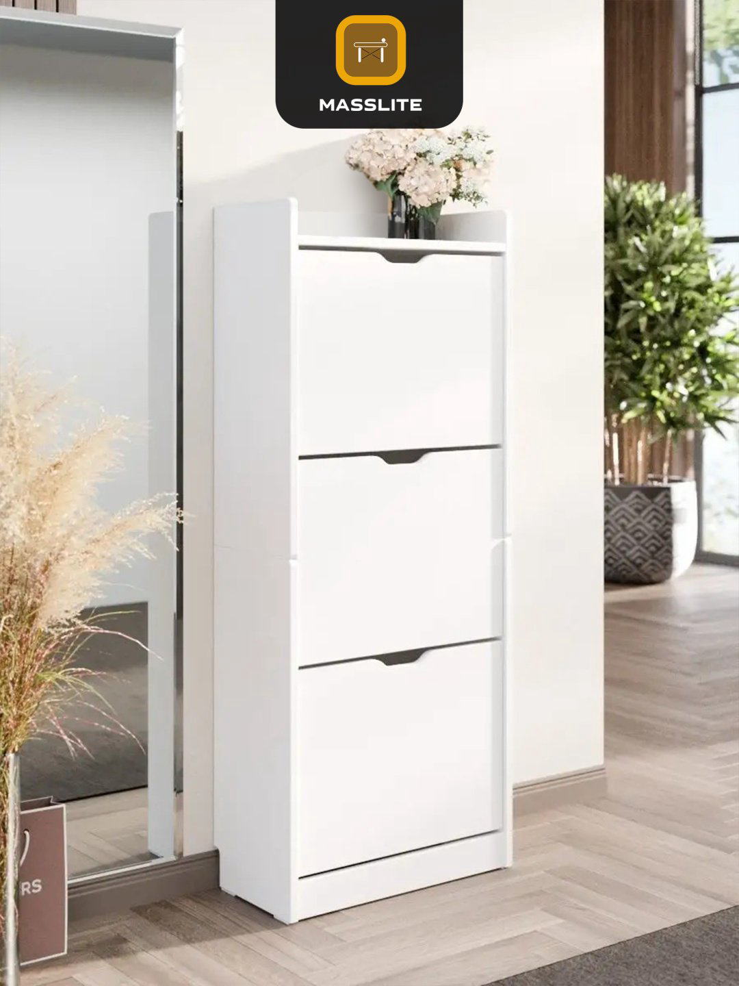 Обувница MassLite 50x25x123 см, ЛДСП купить,NaN