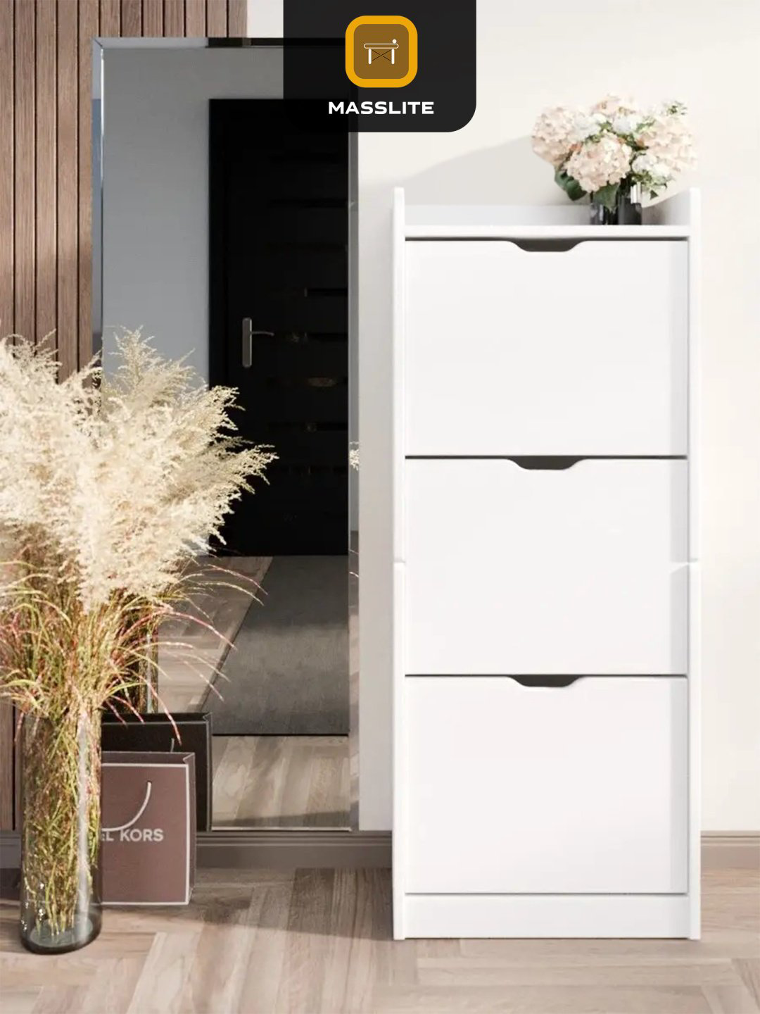 Обувница MassLite 50x25x123 см, ЛДСП купить,NaN