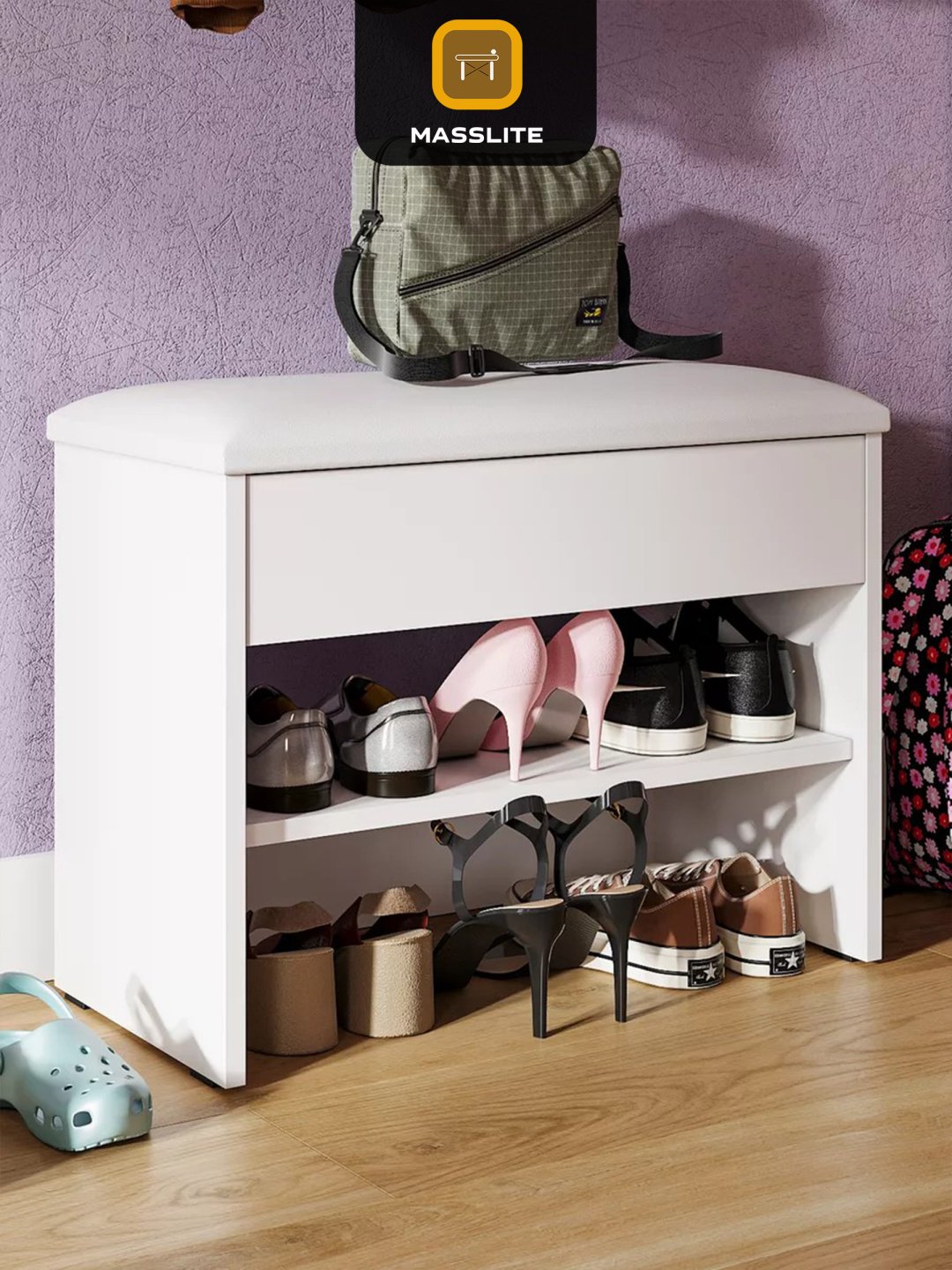 Обувница MassLite 60x30x47 см, ЛДСП купить,NaN
