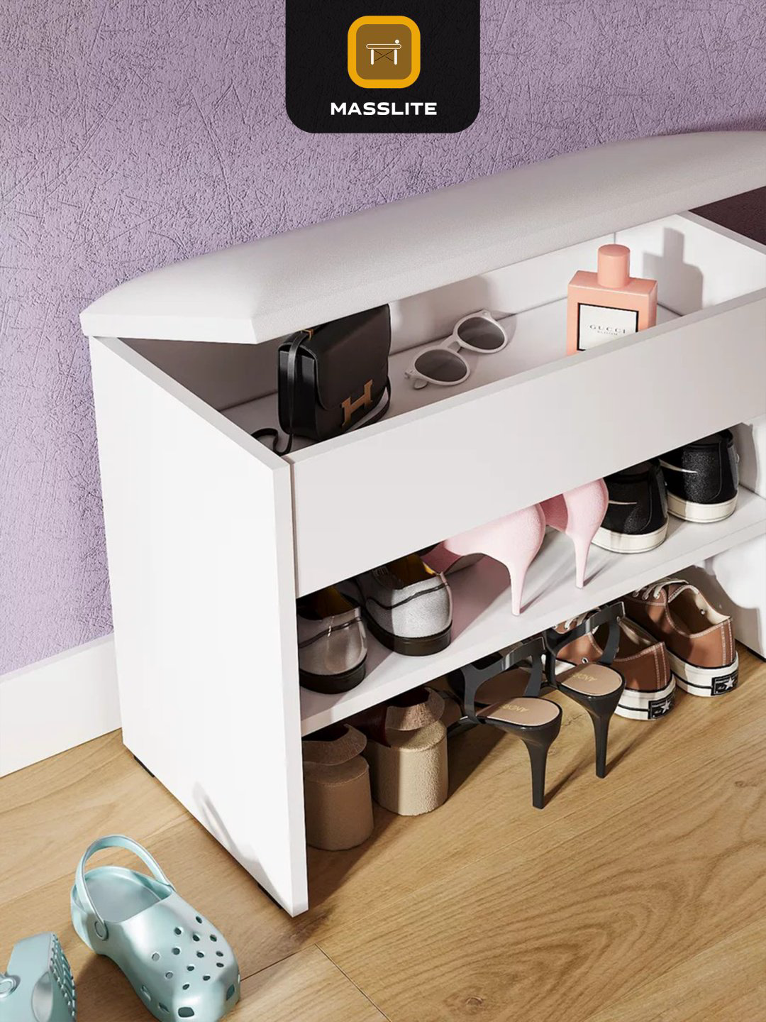 Обувница MassLite 60x30x47 см, ЛДСП купить,NaN