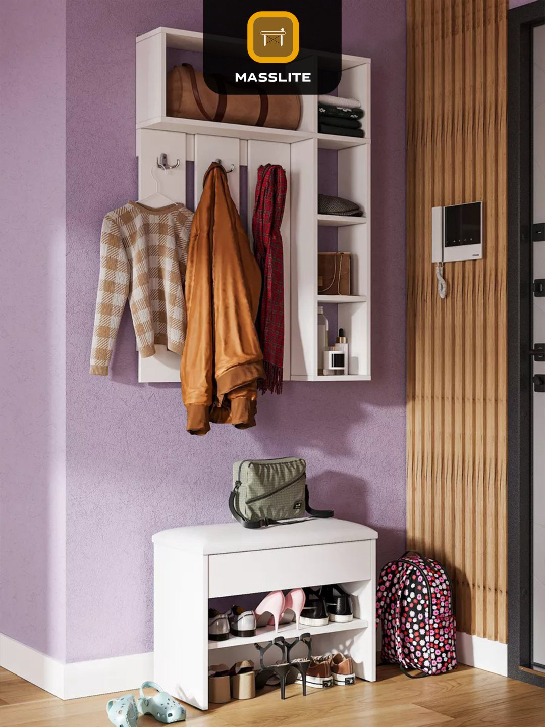 Обувница MassLite 60x30x47 см, ЛДСП купить,NaN