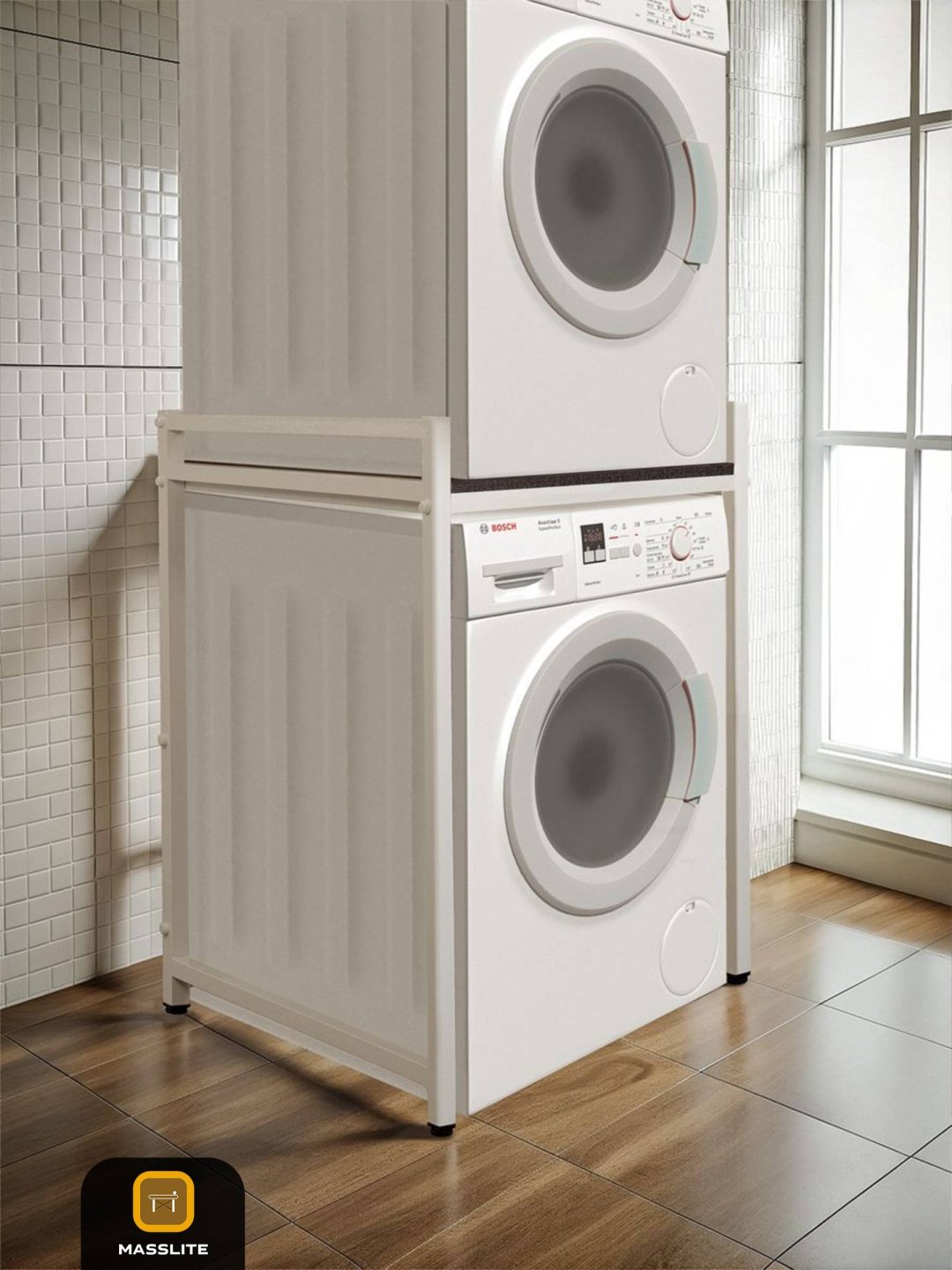 Стеллаж над стиральной машиной MassLite, 70x60x102 см, коричневый купить,NaN