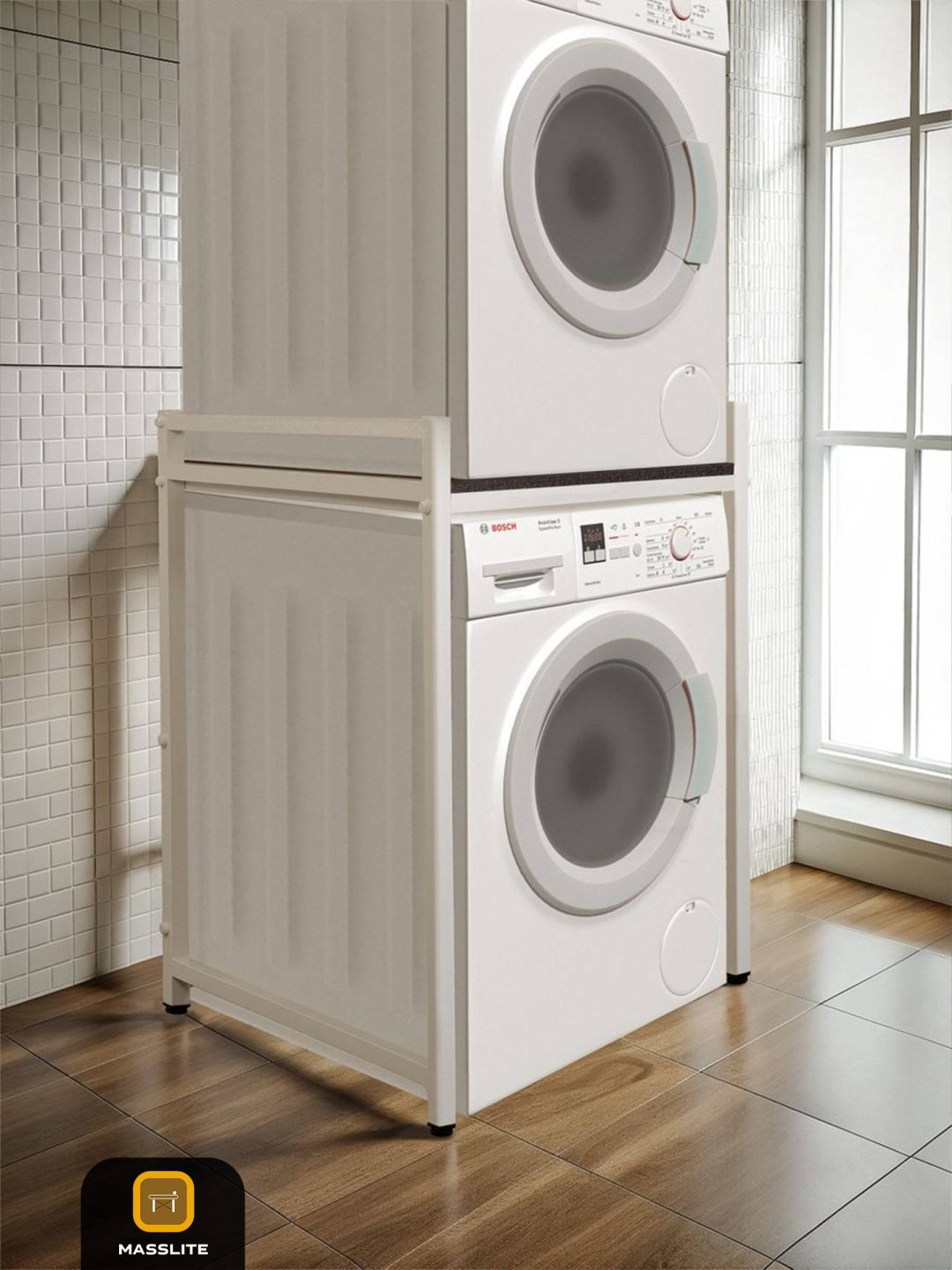 Стеллаж над стиральной машиной MassLite, 70x60x102 см, коричневый купить,NaN
