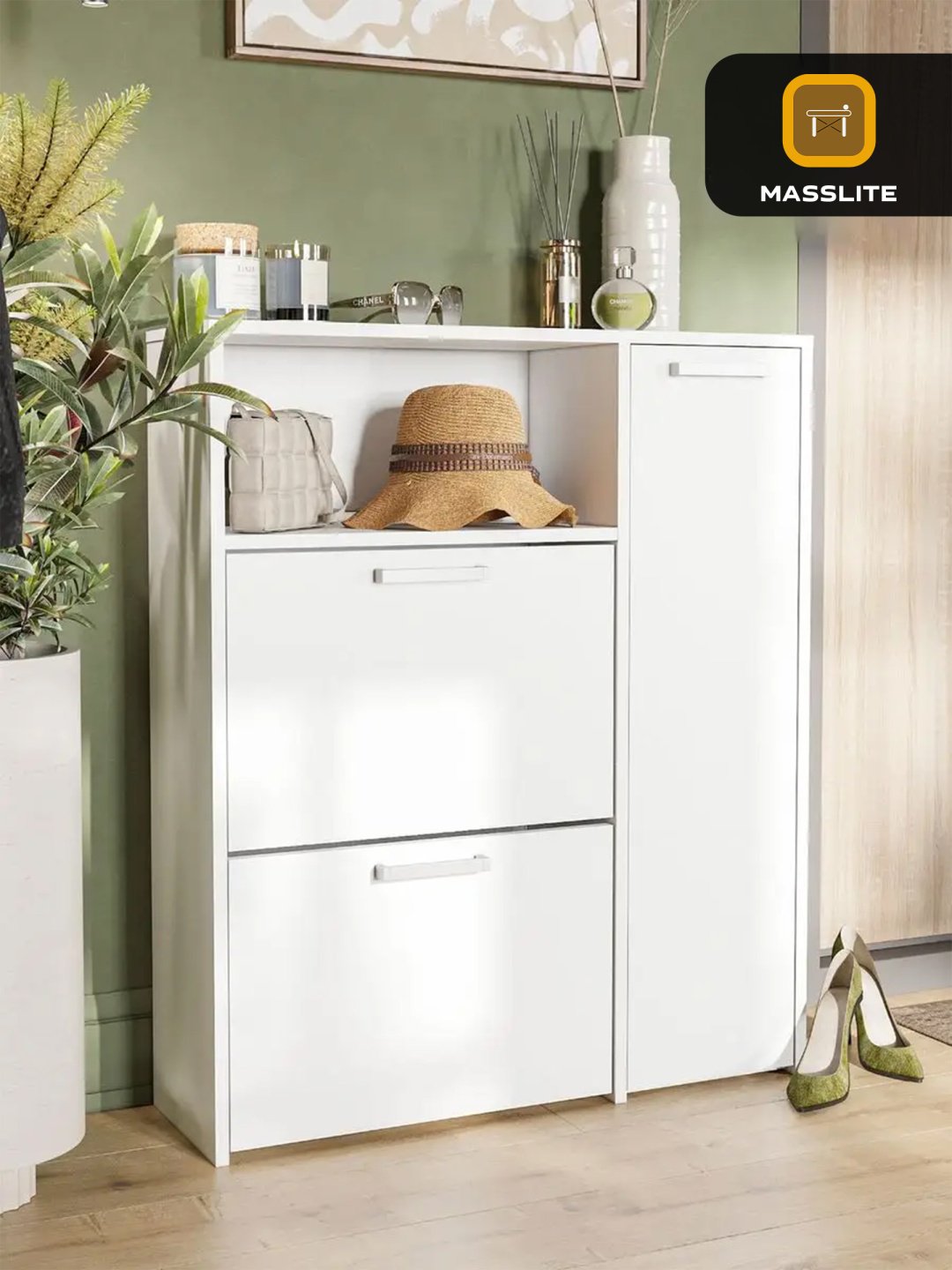 Обувница MassLite 80x25x100 см, ЛДСП купить,NaN