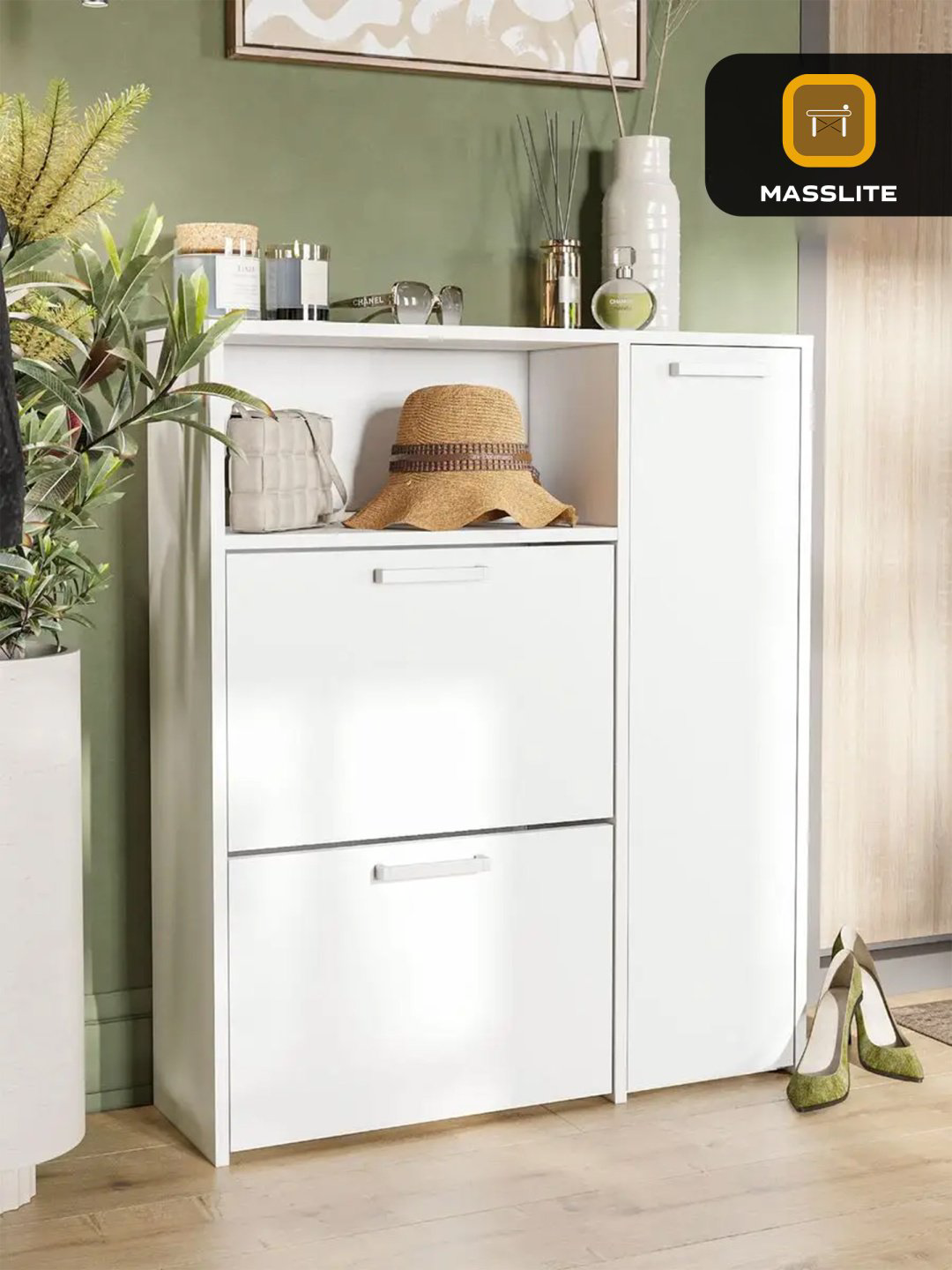 Обувница MassLite 80x25x100 см, ЛДСП купить,NaN