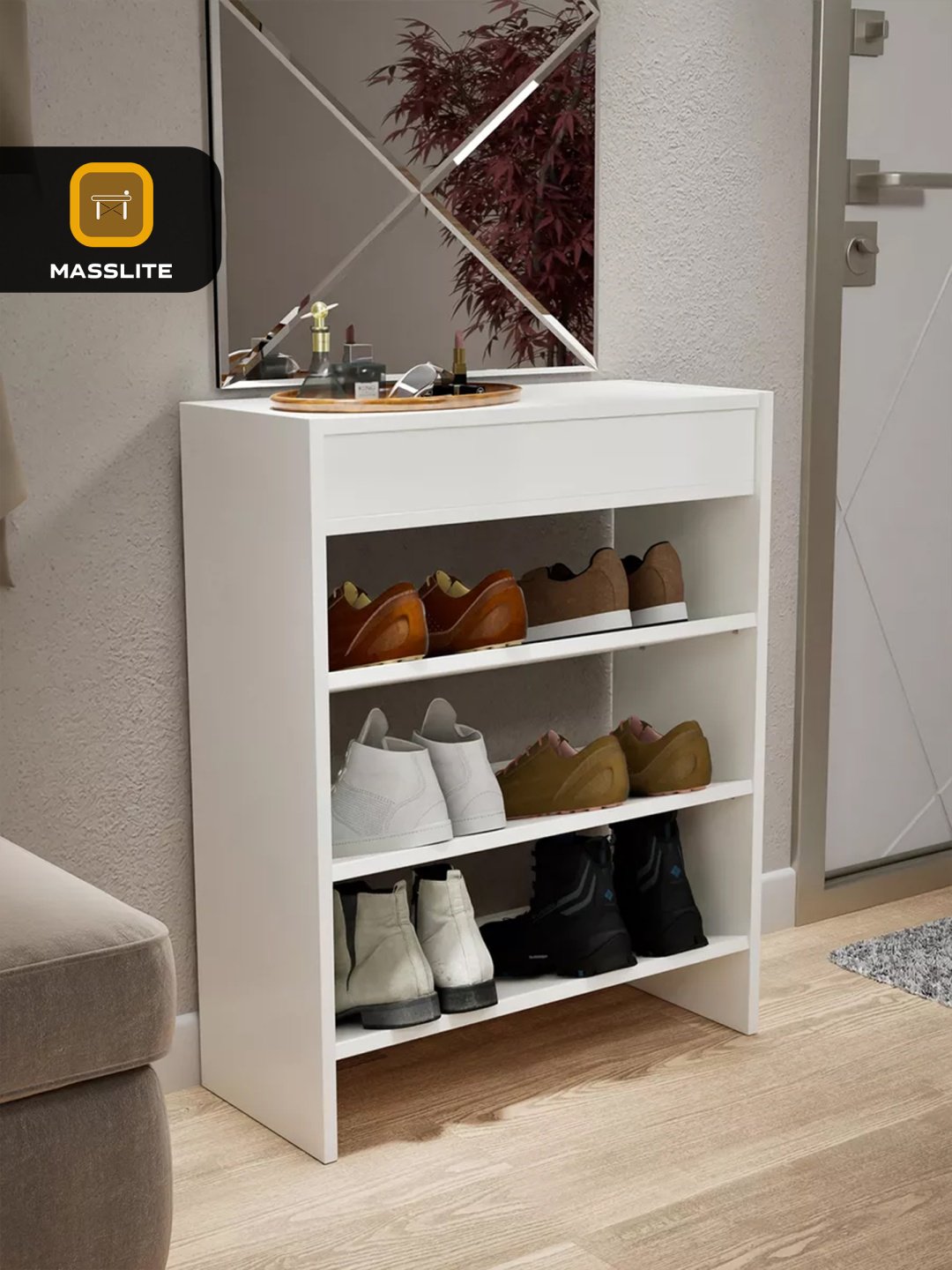 Обувница MassLite 60x26x75 см, ЛДСП купить,NaN