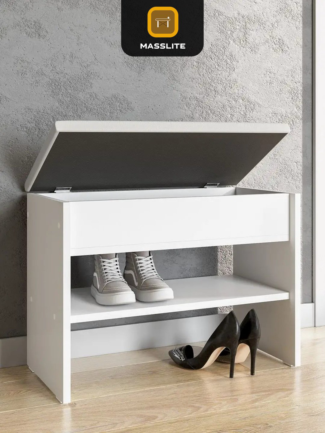 Банкетка-обувница MassLite 60x30x47 см, ЛДСП купить,NaN