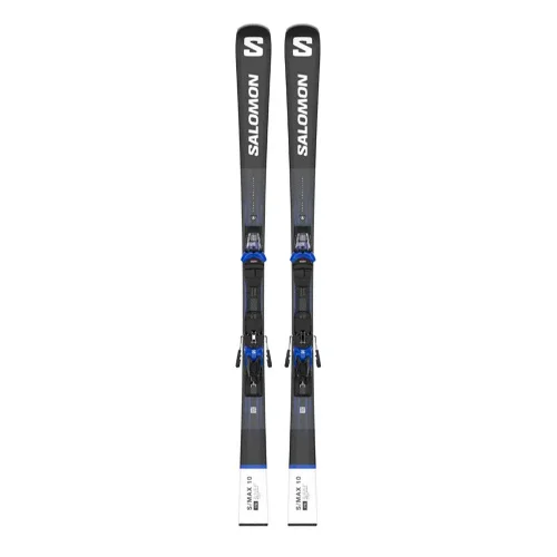 Лыжи горные Salomon E S/Max 10 + M12 GW F80 черно-белые 160 купить,NaN