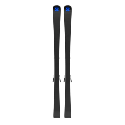 Лыжи горные Salomon E S/Max 10 + M12 GW F80 черно-белые 160 купить,NaN