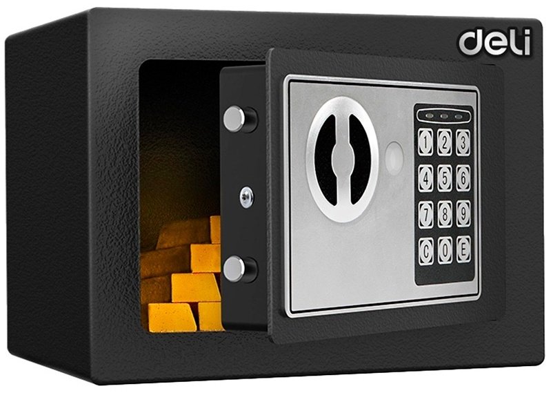 Сейф DELI ET510 ключевой, электронный замок (230х170х170 мм) купить,NaN