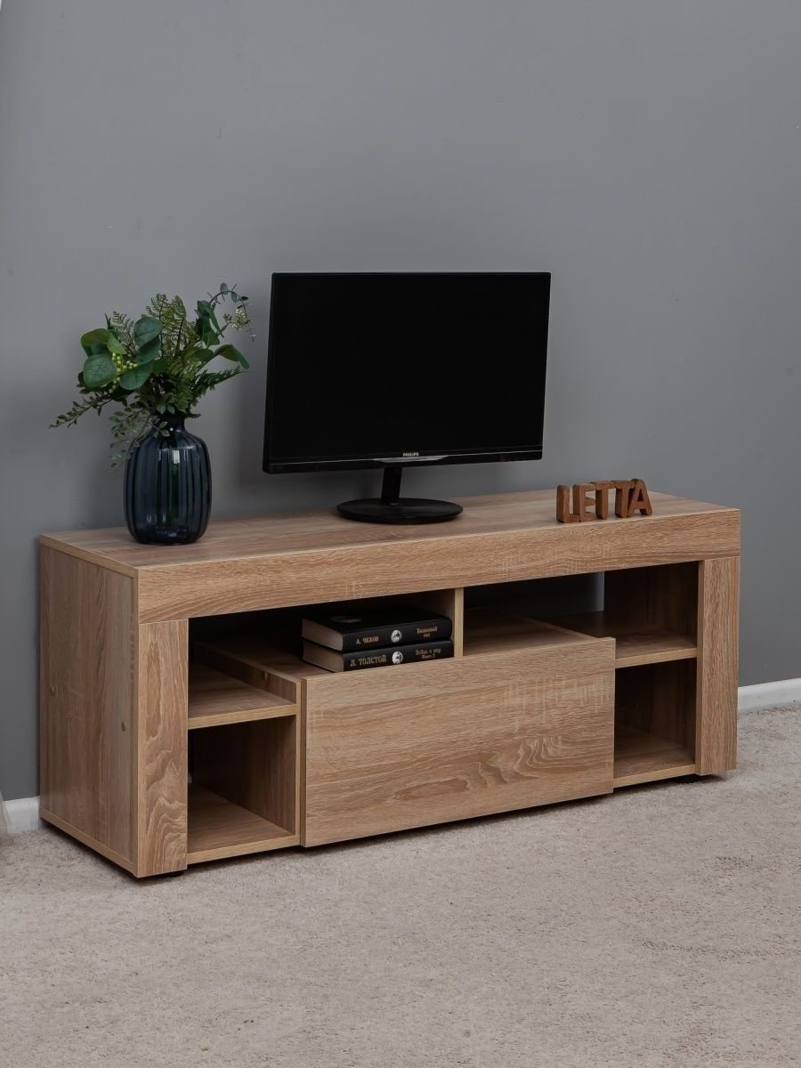 ТВ-тумба напольная Letta 27896097, 109x48x35 см, светло-коричневый купить,NaN