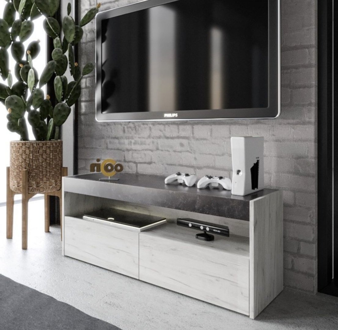ТВ-тумба напольная Ricoo 142723449, 112x45x35 см, серый купить,NaN
