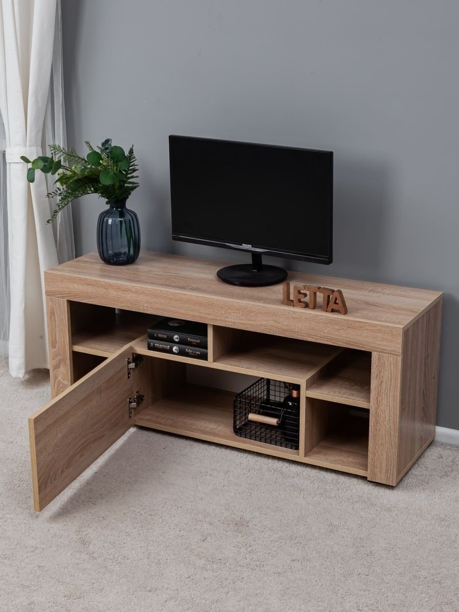 ТВ-тумба напольная Letta 27896097, 109x48x35 см, светло-коричневый купить,NaN