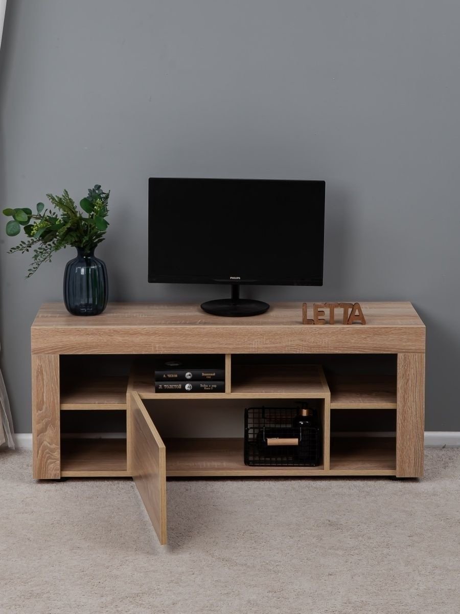 ТВ-тумба напольная Letta 27896097, 109x48x35 см, светло-коричневый купить,NaN