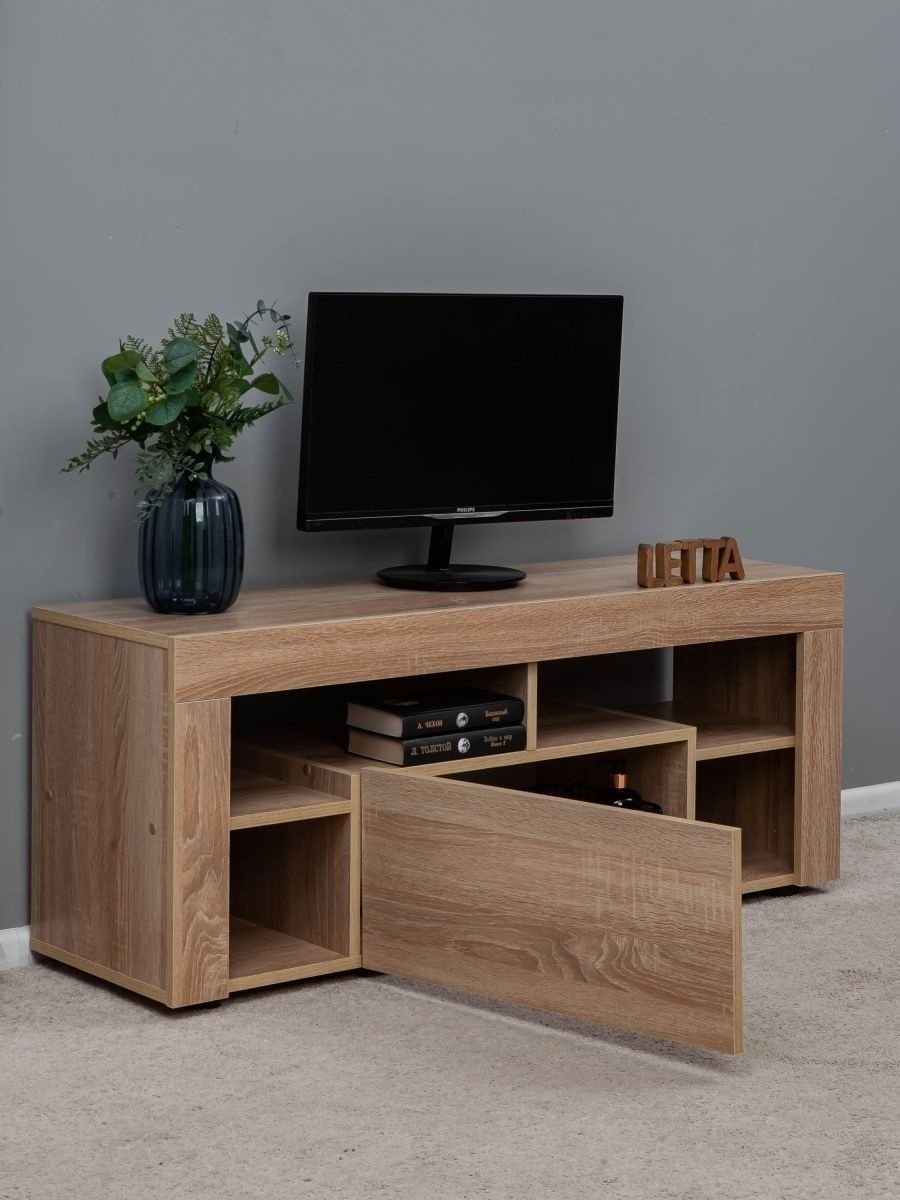 ТВ-тумба напольная Letta 27896097, 109x48x35 см, светло-коричневый купить,NaN