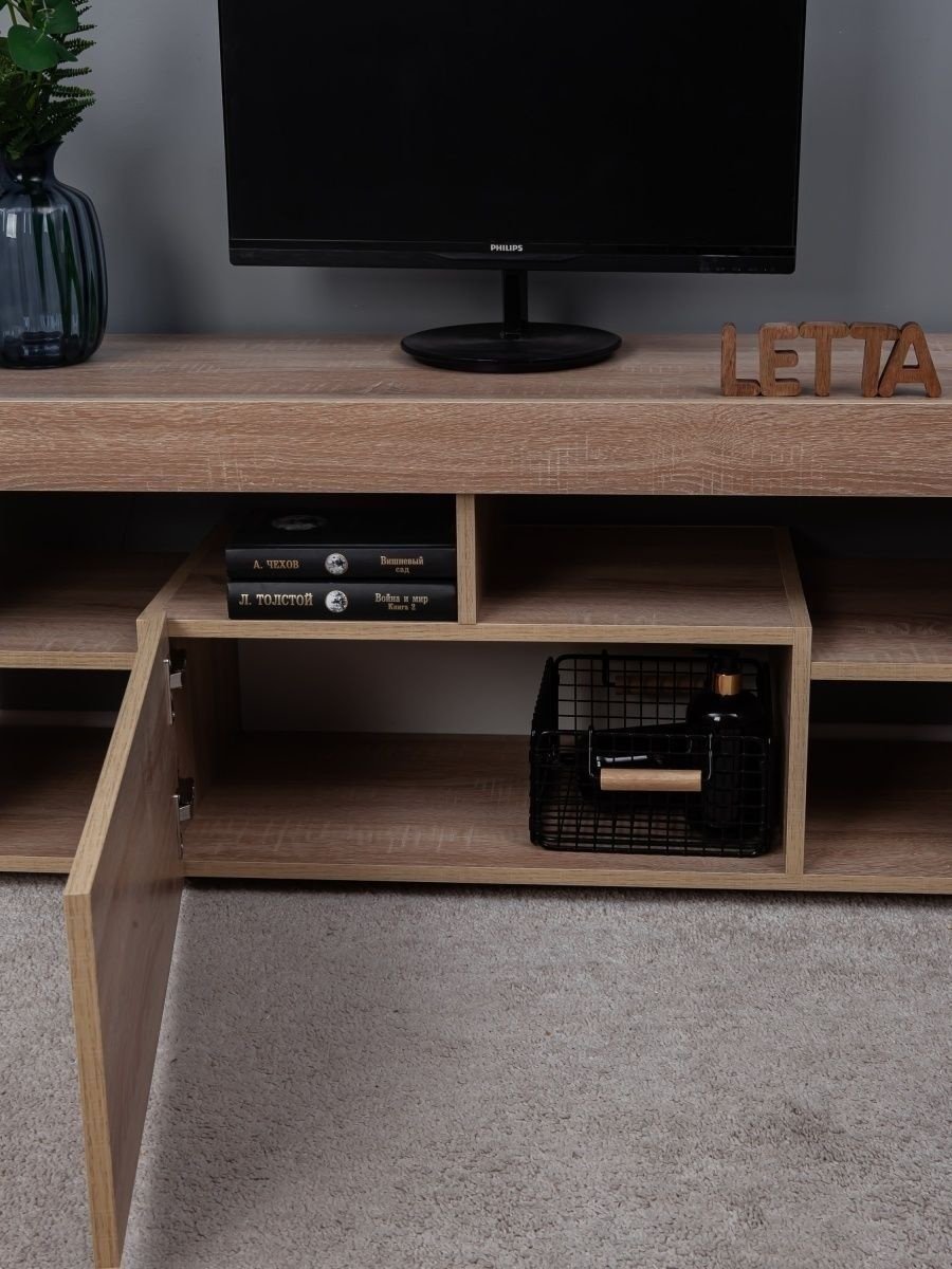 ТВ-тумба напольная Letta 27896097, 109x48x35 см, светло-коричневый купить,NaN
