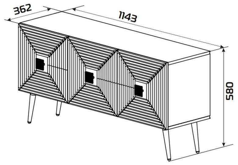 ТВ-тумба напольная Ricoo 955838, 114x58x36 см, серый купить,NaN