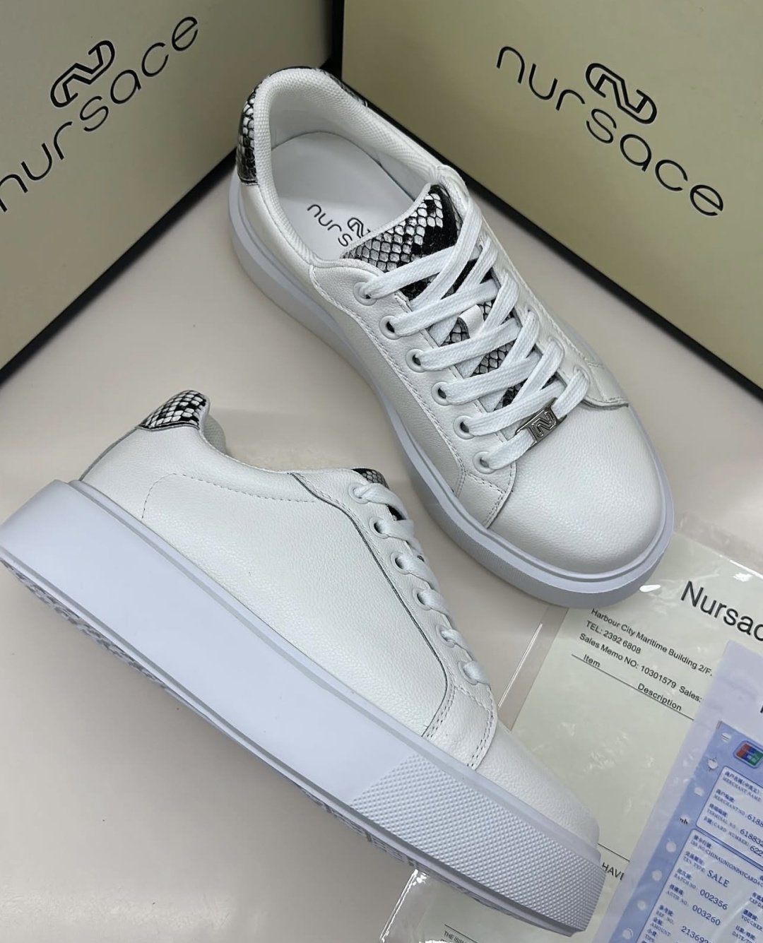 Кеды Nursace белый, серый