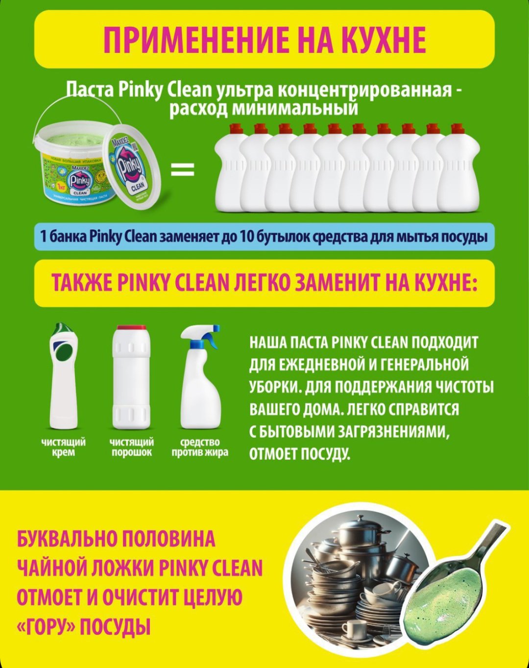 Паста Pinky Clean Мохито 860 мл - ForteMarket Паста Pinky Clean Мохито 860 мл купить,NaN