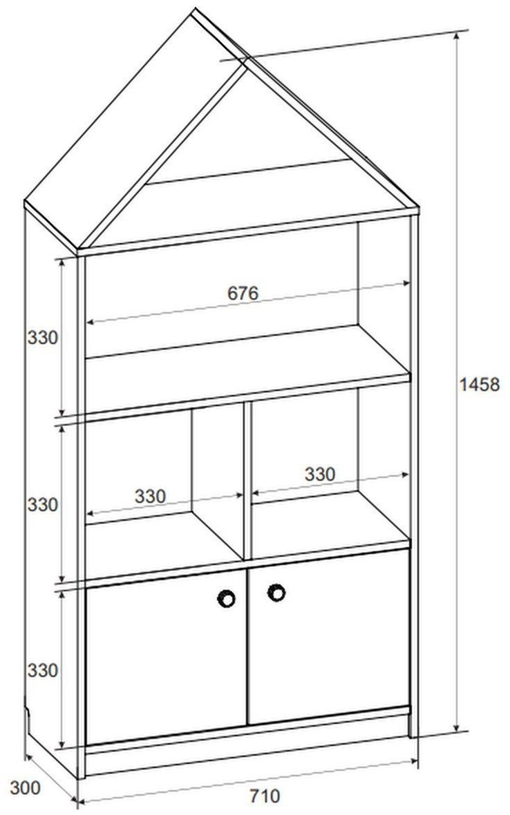 Стеллаж напольный , 71x30x146 см, белый, розовый купить,NaN
