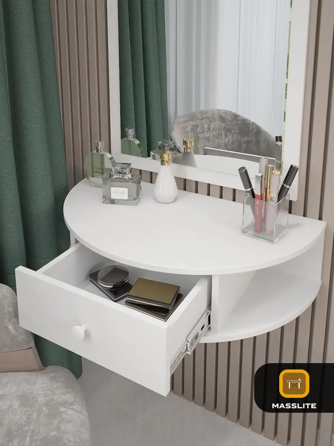 Туалетный столик MassLite BH-000053 75x40x18 см, ЛДСП, ДСП купить,NaN