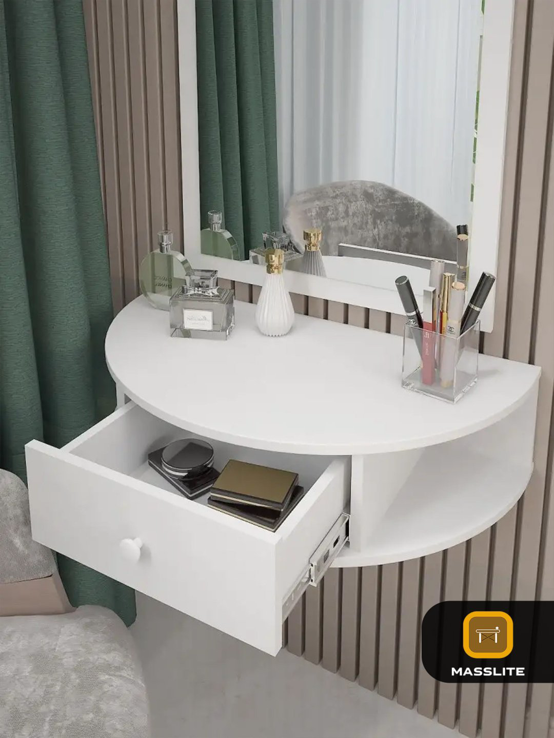 Туалетный столик MassLite BH-000053 75x40x18 см, ЛДСП, ДСП купить,NaN