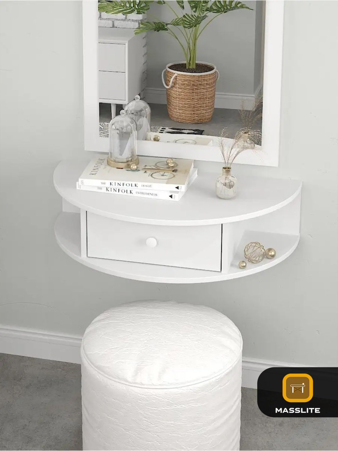 Туалетный столик MassLite BH-000053 75x40x18 см, ЛДСП, ДСП купить,NaN