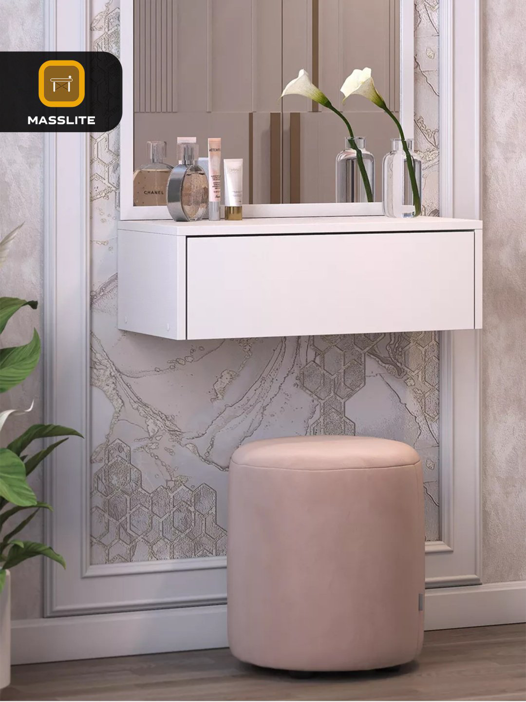 Туалетный столик MassLite DD-001151 61x29x20 см, ЛДСП купить,NaN