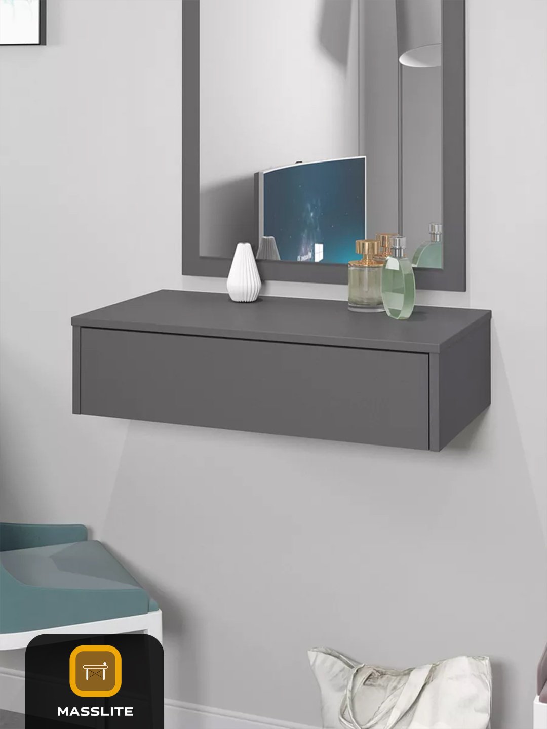 Туалетный столик MassLite DD-000962 38.3x70x18.1 см, ЛДСП купить,NaN