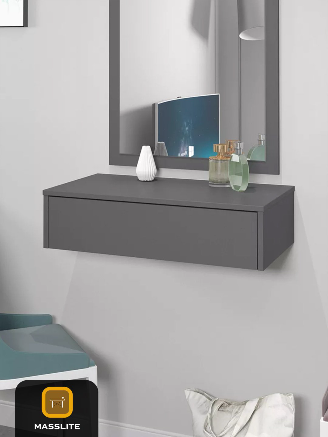 Туалетный столик MassLite DD-000962 38.3x70x18.1 см, ЛДСП купить,NaN