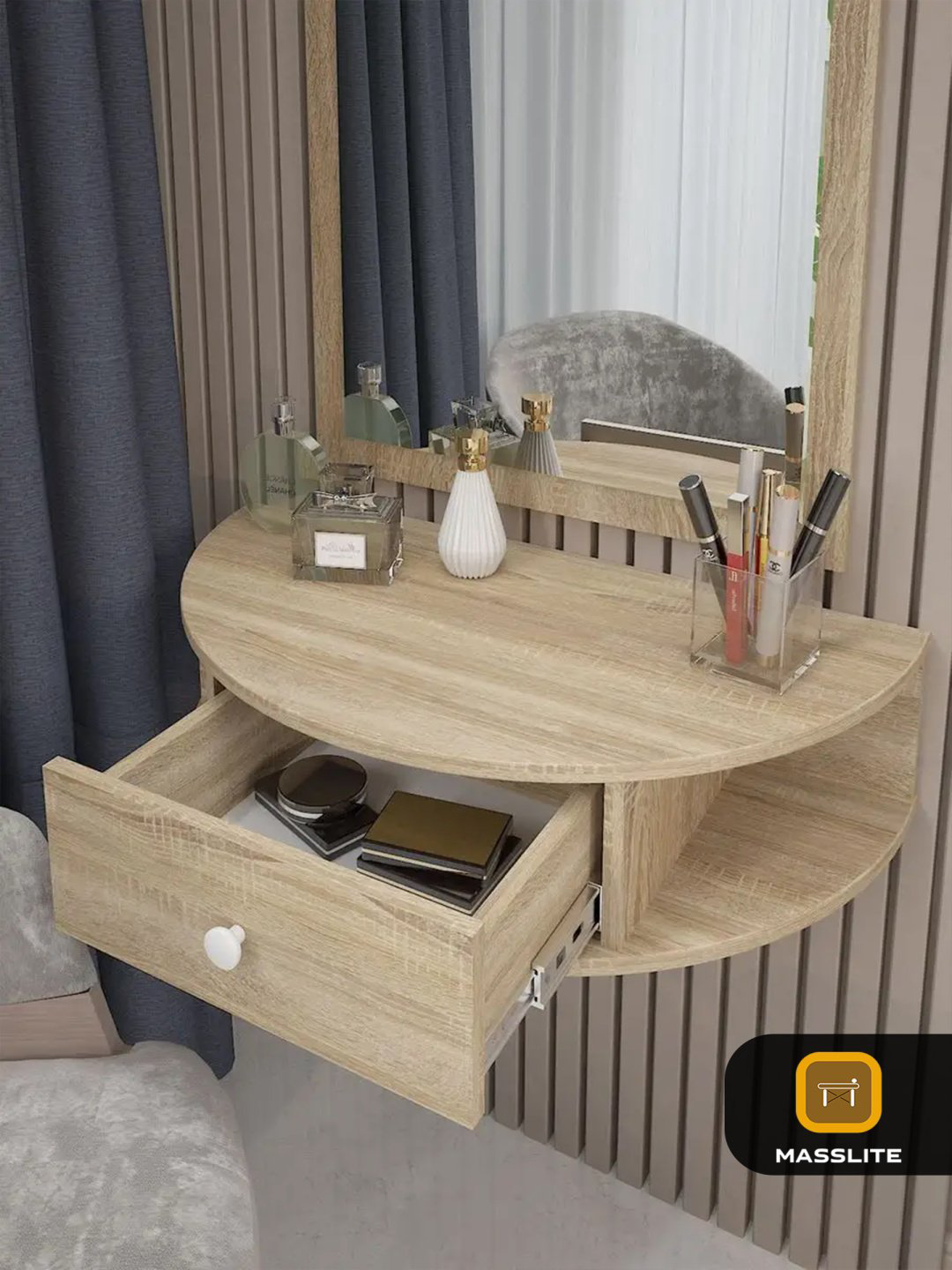 Туалетный столик MassLite BH-000055 75x40x18 см, ЛДСП, ДСП купить,NaN
