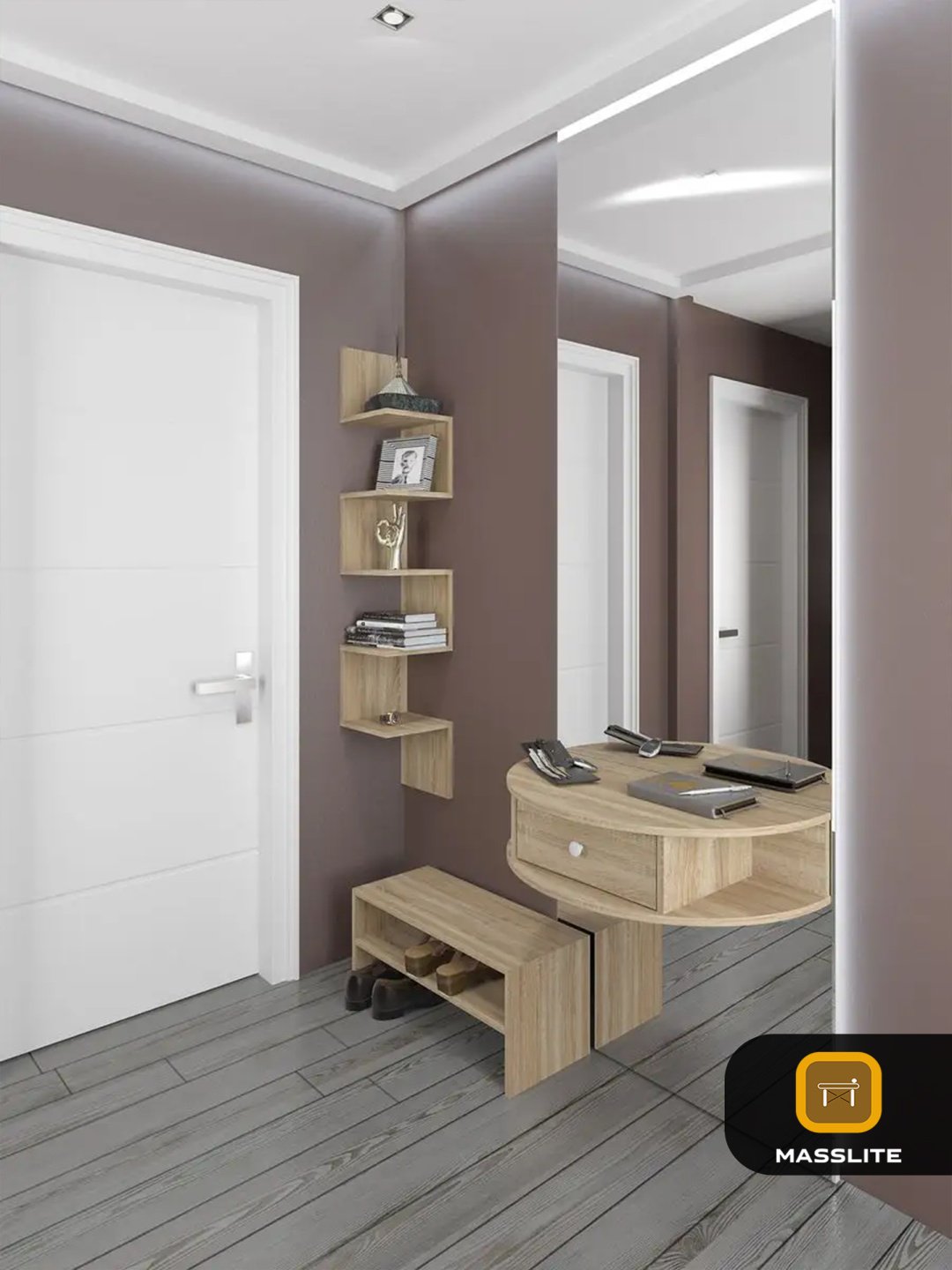 Туалетный столик MassLite BH-000055 75x40x18 см, ЛДСП, ДСП купить,NaN