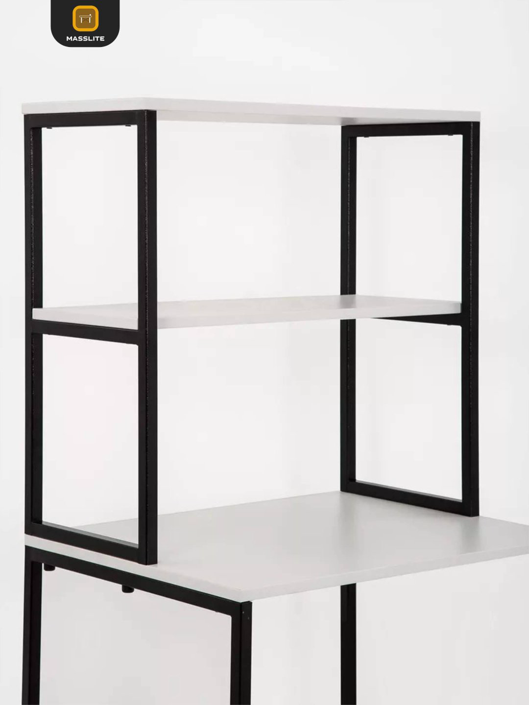 Стеллаж над стиральной машиной MassLite, 66x55x165 см, черный, белый купить,NaN