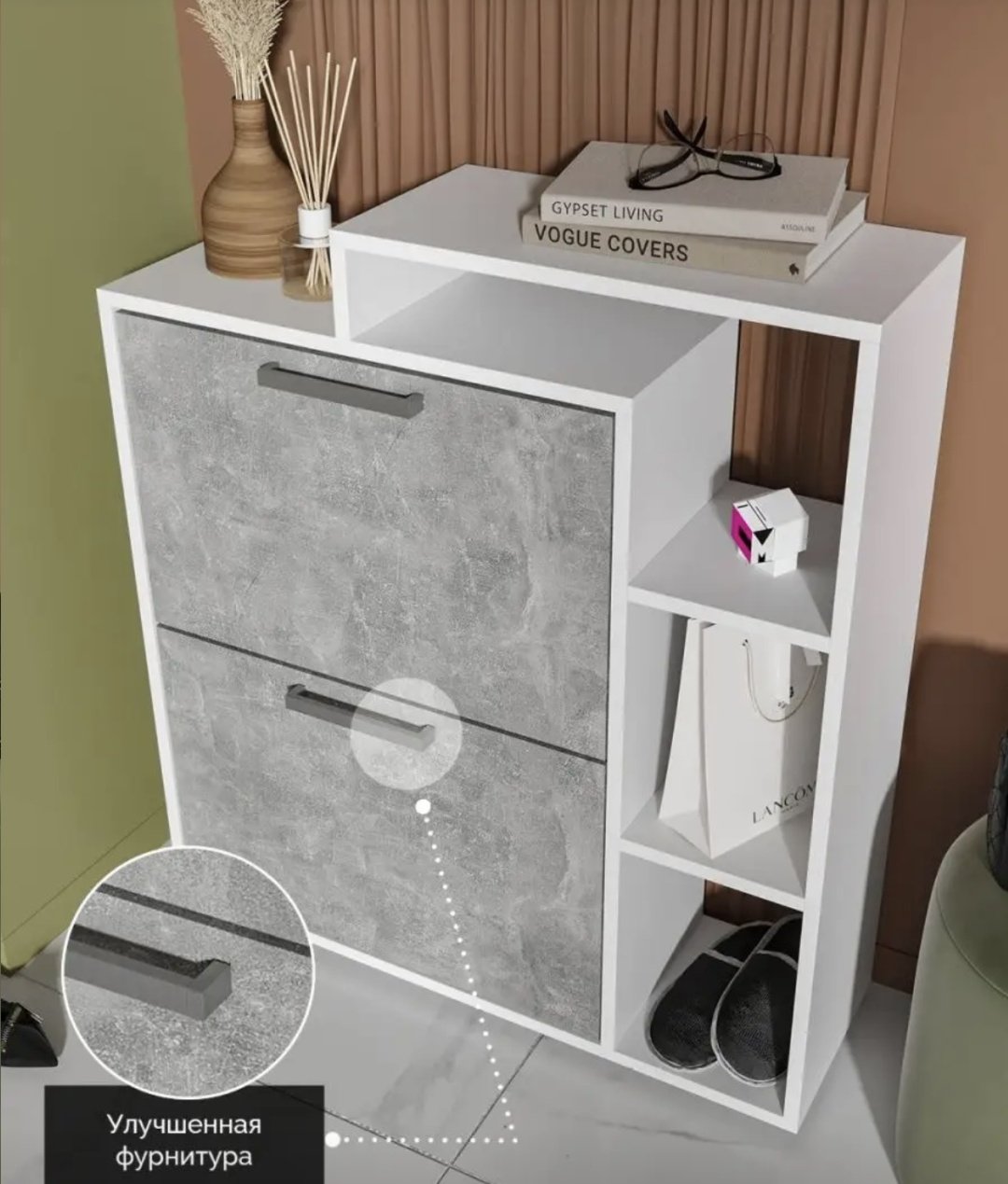 Обувница Столица мебели 76x24x90 см, ЛДСП купить,NaN