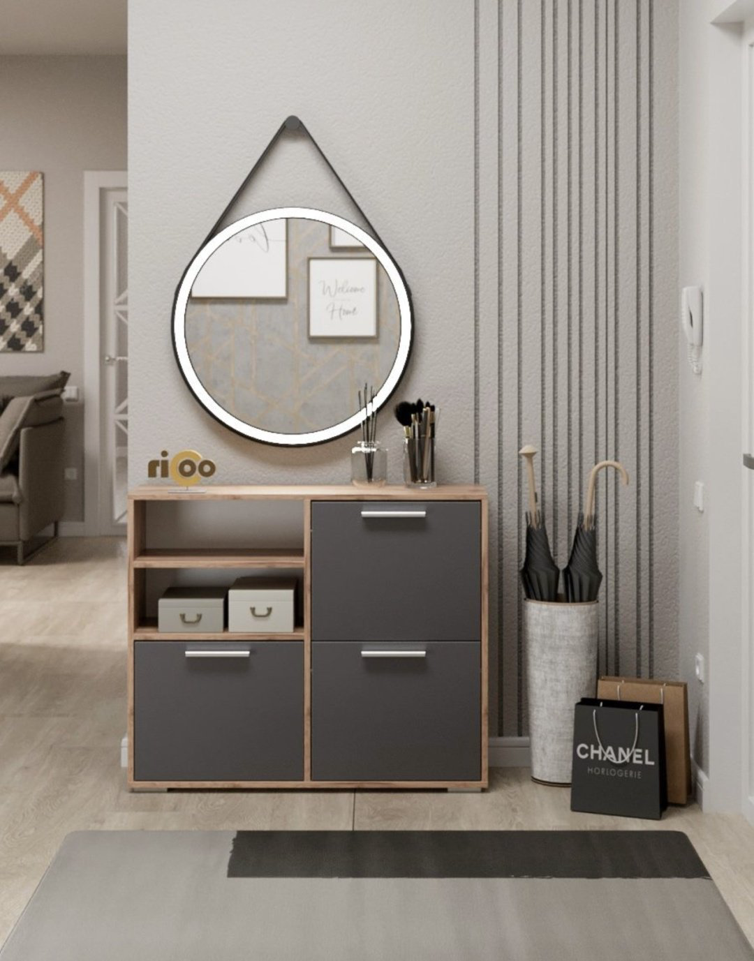 Тумба для обуви Ricoo 96x24x79 см, ЛДСП купить,NaN